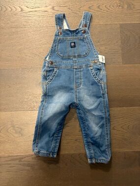 Oshkosh baby blue denim overalls 18M NWT ret $44